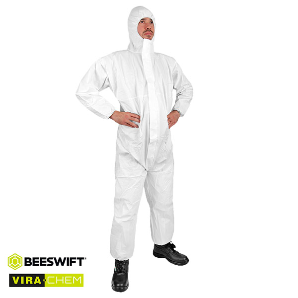 COCN4013EW Disposable Coverall Type 5/6 White