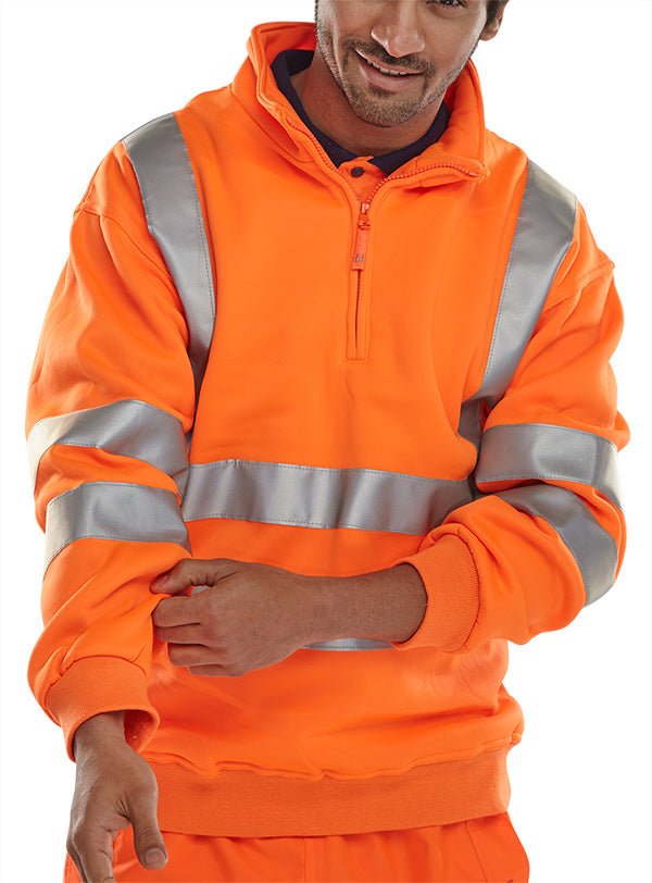 BSZSSENOR High Visibility Quarter-Zip Sweatshirt