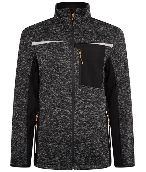D+IF JCB Trade Essington II Full Zip Grey Knitted Jumper