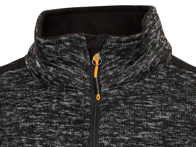 D+IF JCB Trade Essington II Full Zip Grey Knitted Jumper