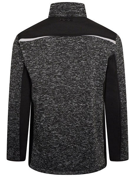 D+IF JCB Trade Essington II Full Zip Grey Knitted Jumper