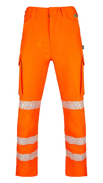 EWCTROR ENVIROWEAR RECYCLABLE HI-VIS TROUSERS ORANGE