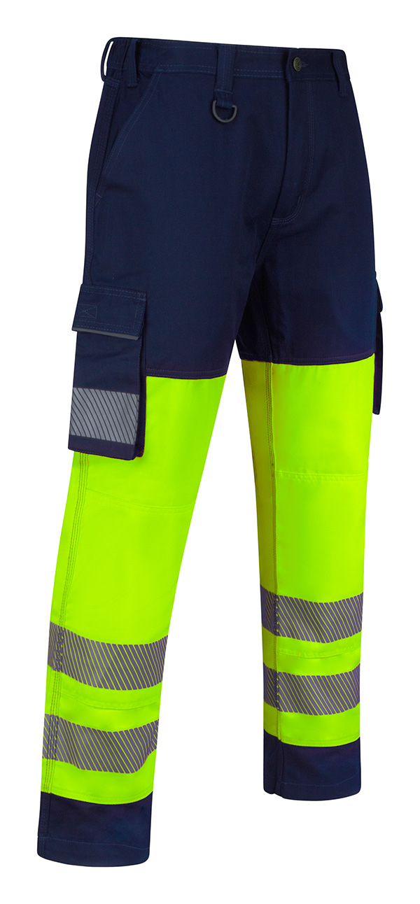 HVTR01SYN Guardian Hi Vis Combat Trousers Yellow/Navy