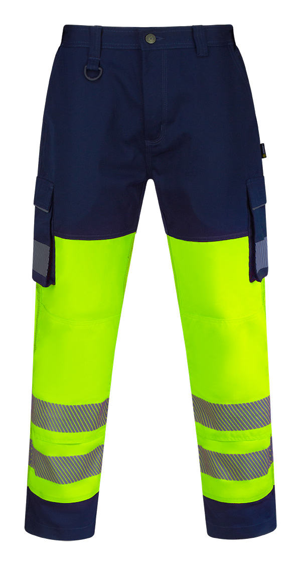 HVTR01SYN Guardian Hi Vis Combat Trousers Yellow/Navy