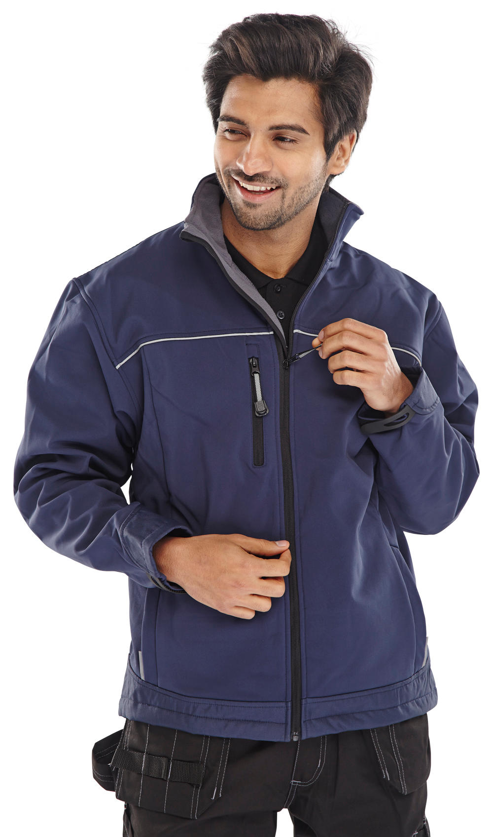 SSJN NAVY SOFT SHELL JACKET