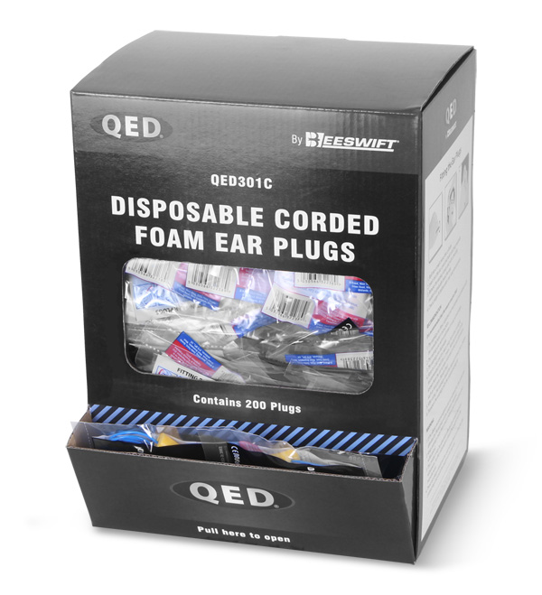 QED301C CORDED EAR PLUG BOX OF 200