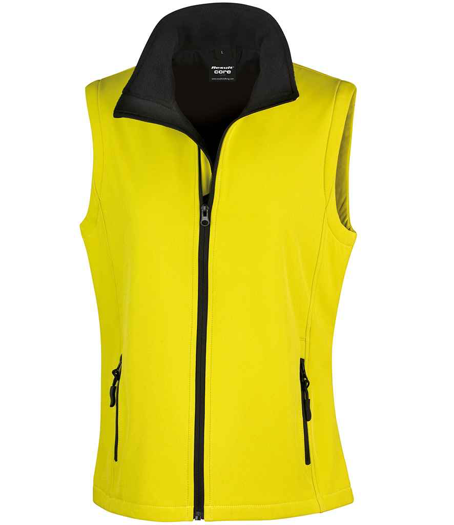 RS232F Result Core Ladies Printable Soft Shell Bodywarmer