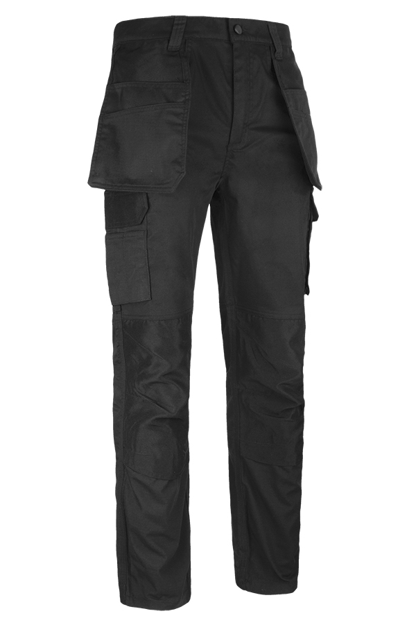 SFTBURBL Burgos Black Stretch Workwear Trousers