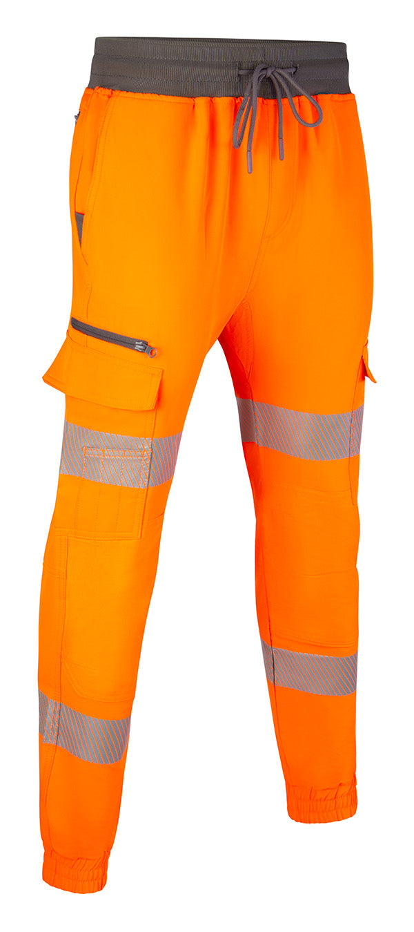 MJB01OR MENS PASIPHAE JOGGING BOTTOMS FLUORESCENT ORANGE