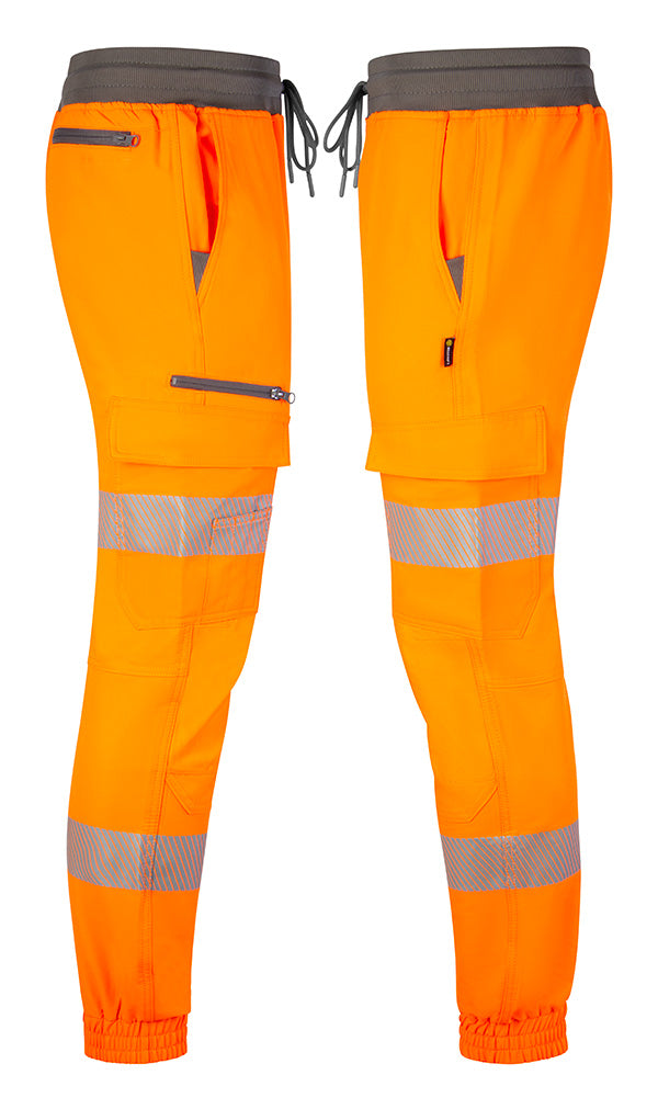 MJB01OR MENS PASIPHAE JOGGING BOTTOMS FLUORESCENT ORANGE