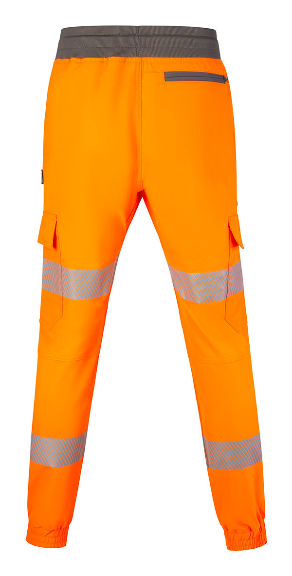 MJB01OR MENS PASIPHAE JOGGING BOTTOMS FLUORESCENT ORANGE