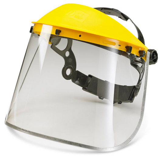 BBMEFV8 Metal Edge Face Visor 8" Clear