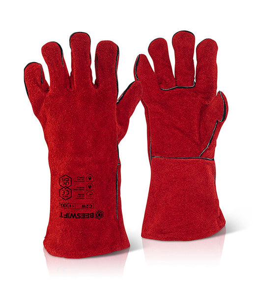 C2WN Red Welders Gauntlet 14" Red