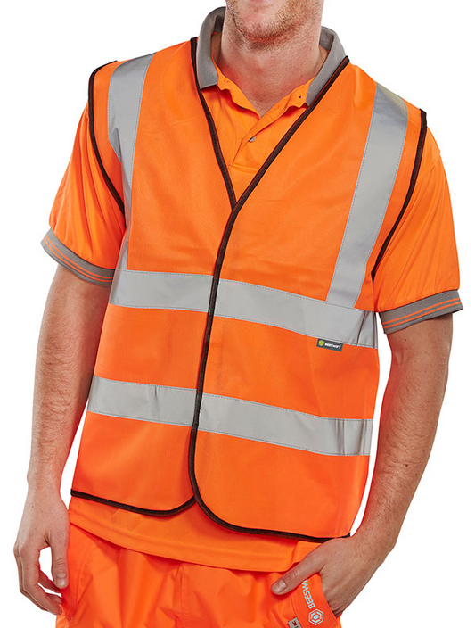 WCENGOR Hi Viz Waistcoat Full App. G Orange