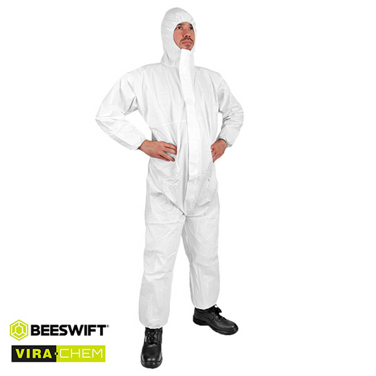 COCN4013EW Disposable Coverall Type 5/6 White