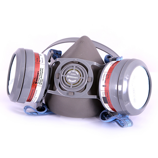 BB3020 Twin Filter A1p2 Ready Mask C/w Filters Grey