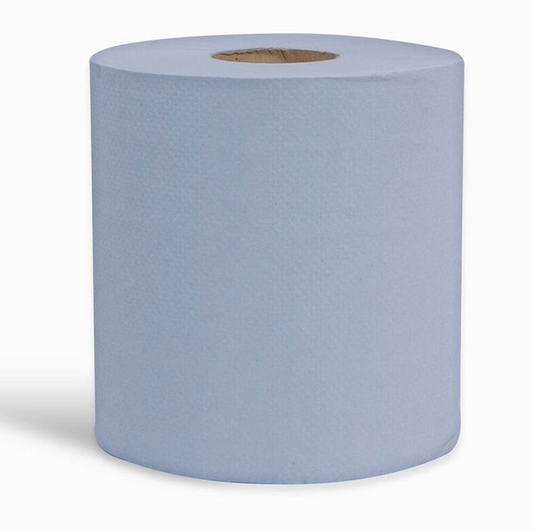 NWC2B157E Embossed Centre Feed 2 Ply Blue 80 Metres pack of 6
