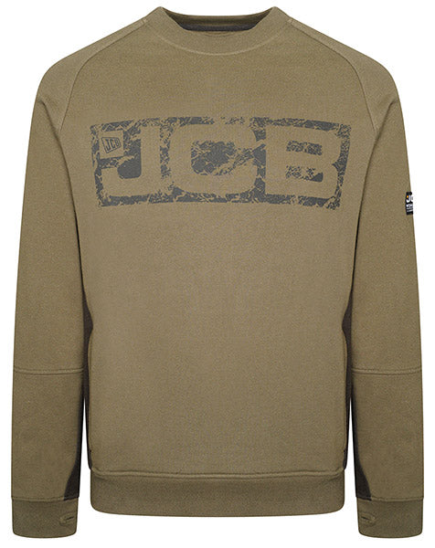 CREW/OL JCB Trade Crew Sweatshirt Olive
