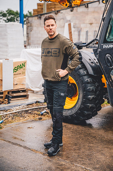CREW/OL JCB Trade Crew Sweatshirt Olive