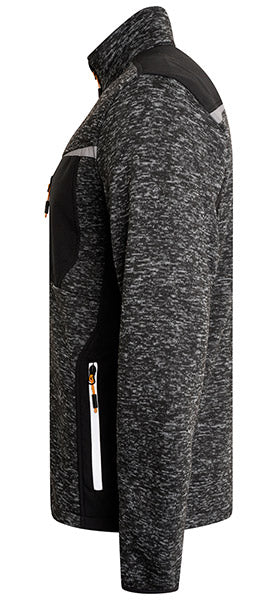 D+IF JCB Trade Essington II Full Zip Grey Knitted Jumper