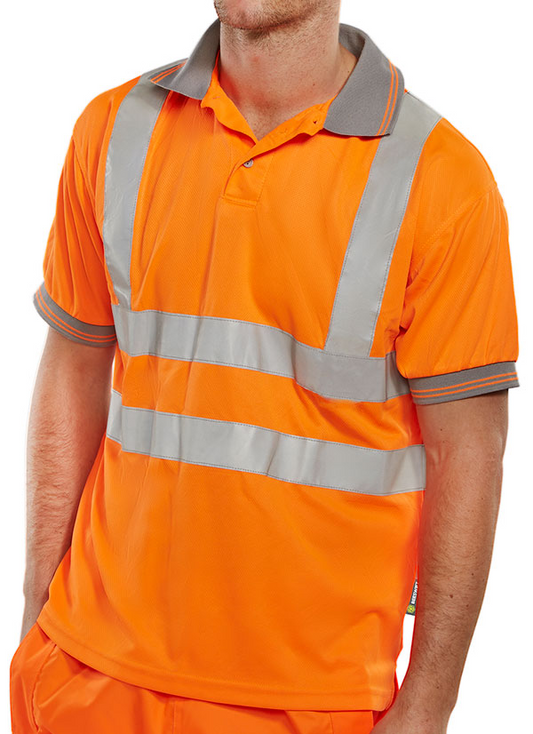 BPKSENOR Polo Shirt Short Sleeved Orange