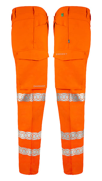EWCTROR ENVIROWEAR RECYCLABLE HI-VIS TROUSERS ORANGE