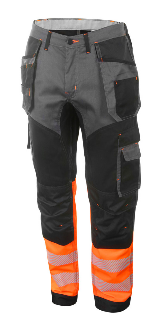 HVTT080ORBL Hivis Two Tone Trousers Orange / Black