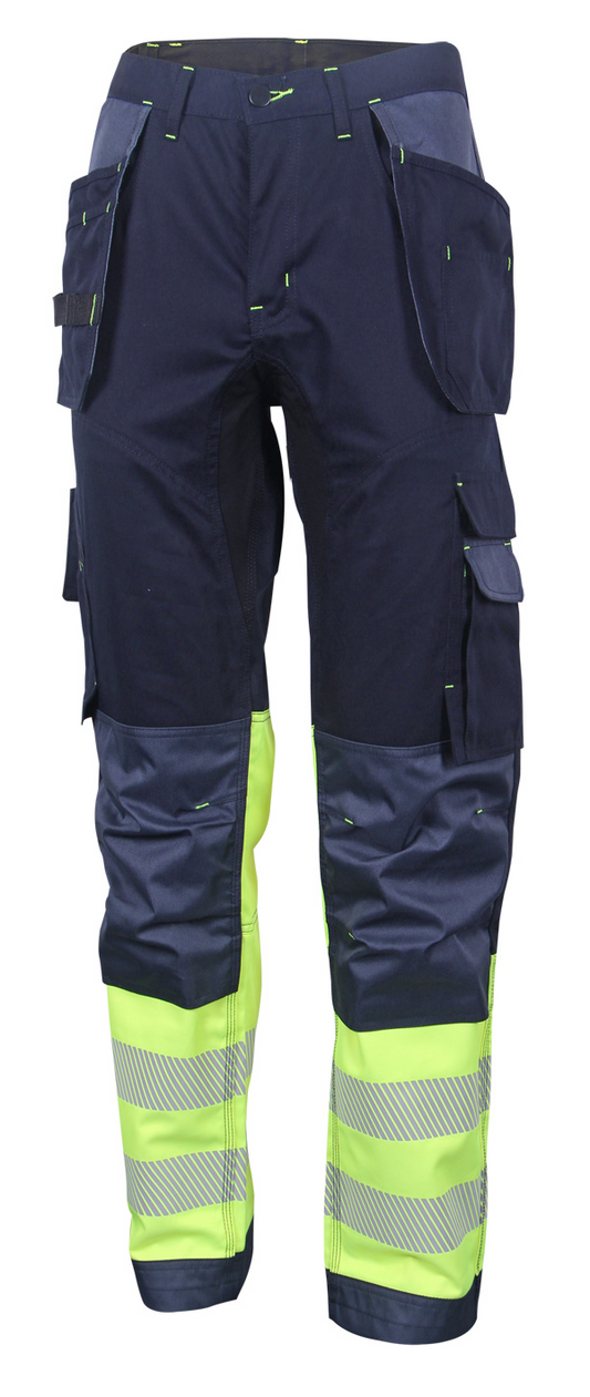 HVTT080SYN Hivis Two Tone Trousers Saturn Yellow / Navy