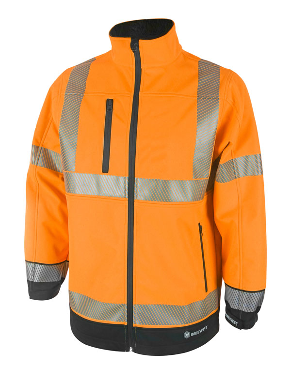 HVTT040ORBL Hivis Two Tone Softshell Orange / Black