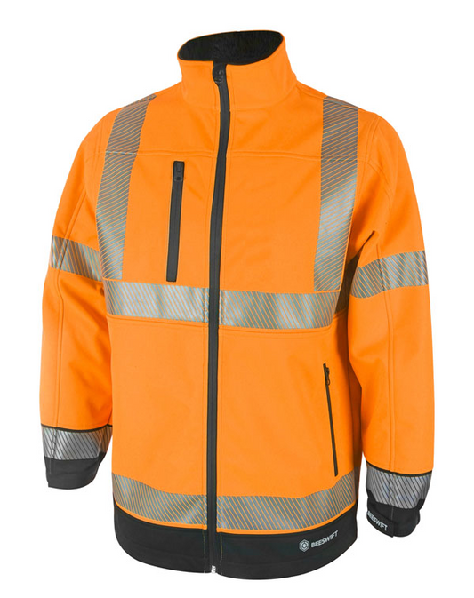 HVTT040ORBL Hivis Two Tone Softshell Orange / Black