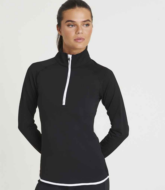 JC036 AWDis Ladies Cool Half Zip sweat Top
