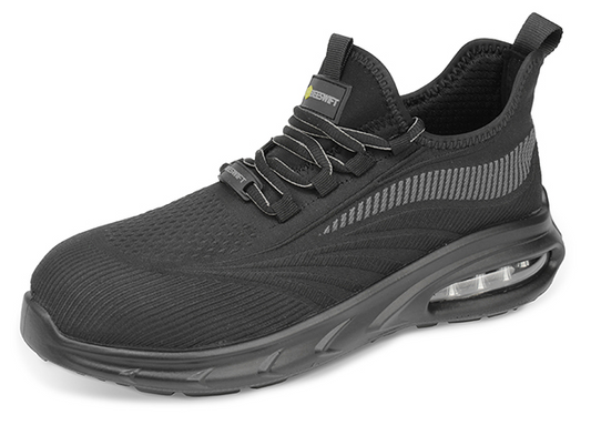 CF101 SUTTON COMPOSITE BL/GY FLYKNIT BUBBLE SOLE TRAINER S1PL