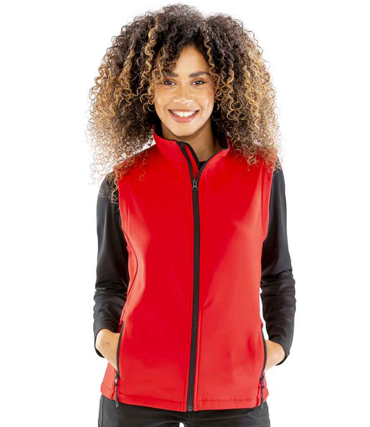 RS232F Result Core Ladies Printable Soft Shell Bodywarmer
