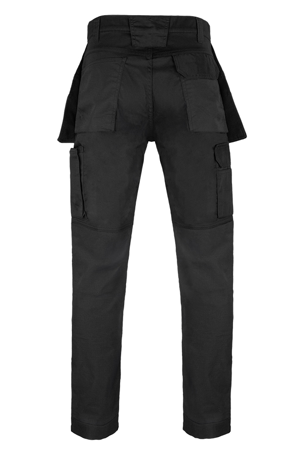 SFTBURBL Burgos Black Stretch Workwear Trousers